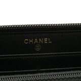 CHANEL Boy Chanel Round Long Wallet Calfskin (Cowhide) Women's Black