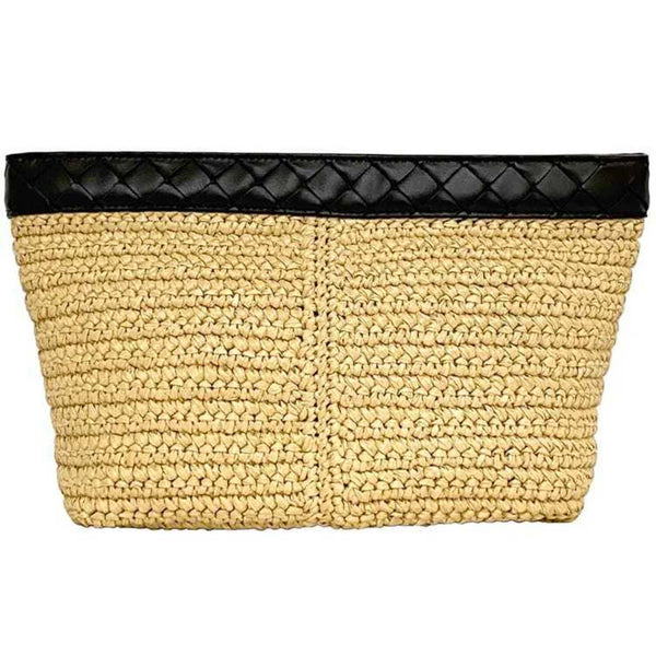 Bottega Veneta Clutch Bag Flip Flap Medium Prism Pouch f-21326 Beige Brown Intrecciato 787984V2P069820 Viscose Calf BOTTEGA VENETA Handbag Bicolor