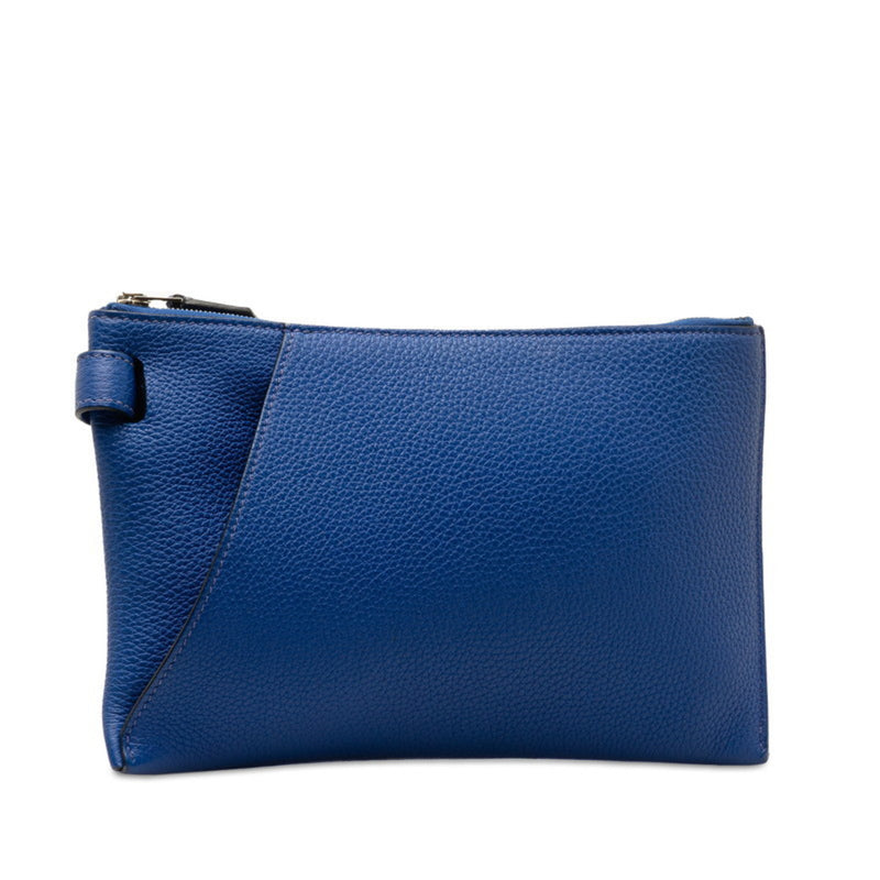 Hermes Cabas Vertige 24 Clutch Bag Second Blue Togo Women's HERMES