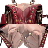 Valentino Garavani Handbag Shoulder Bag Leather Red x Pink Women's z1053