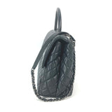 Chanel A92991 top handle chain 2WAY Shoulder Bag Crossbody bag Hand Bag Black SilverHardware