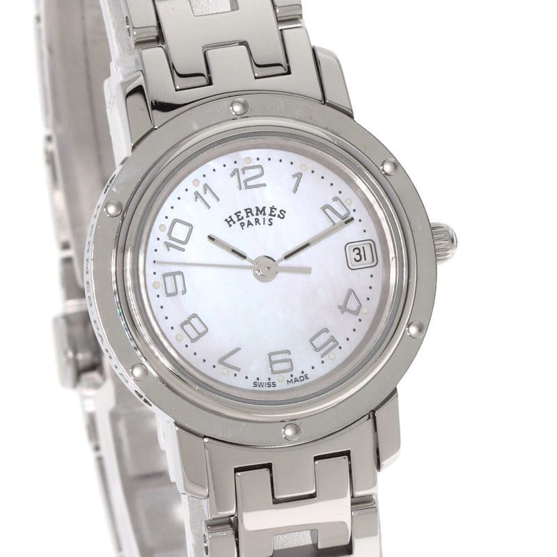 Hermes CL4.210 Clipper Nacle Watch Stainless Steel SS Ladies HERMES