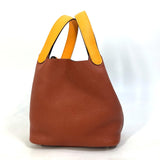 Hermes Bicolor Bag Tote Bag Hand Bag Brown x orange Based