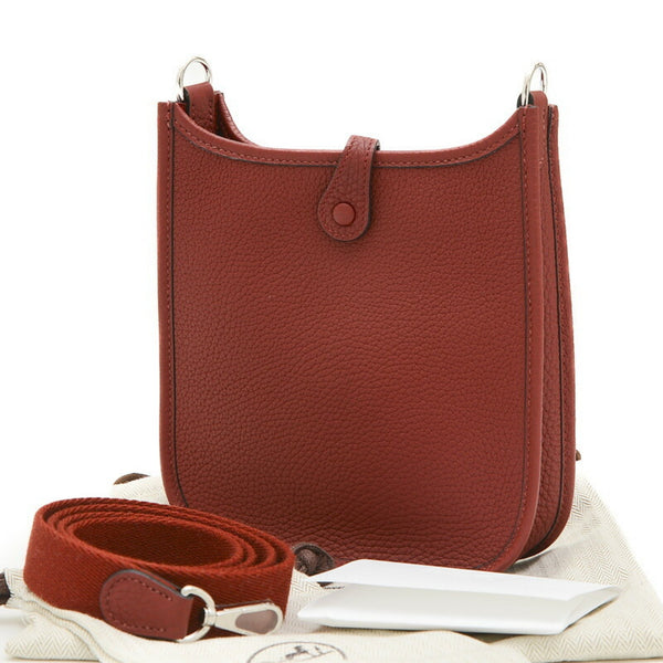 Hermes Evelyn TPM Amazon Shoulder Bag Taurillon Clemence Rouge H W Stamp