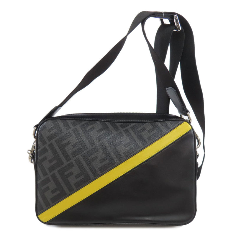 FENDI Diagonal Camera Case Shoulder Bag Leather Women's