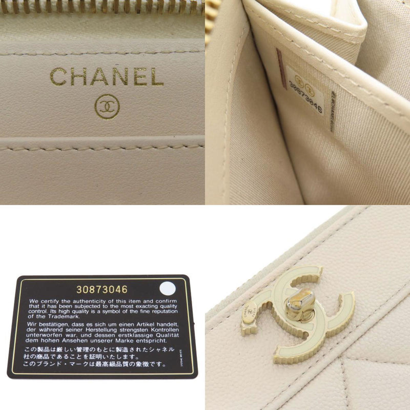 CHANEL Mademoiselle Long Wallet Caviar Skin Women's