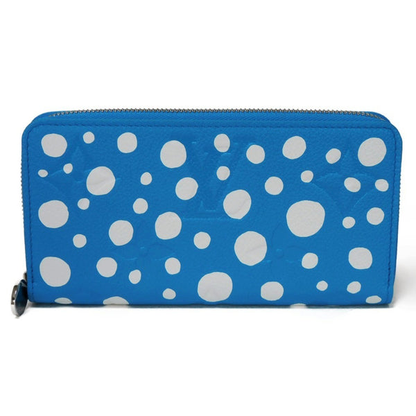 Louis Vuitton LOUIS VUITTON Long Wallet LV x YK Zippy Yayoi Kusama Monogram Empreinte Infinity Dot Blue Blanc M81954 Men's Women's Billfold