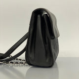 chanel backpack lambskin black ladies