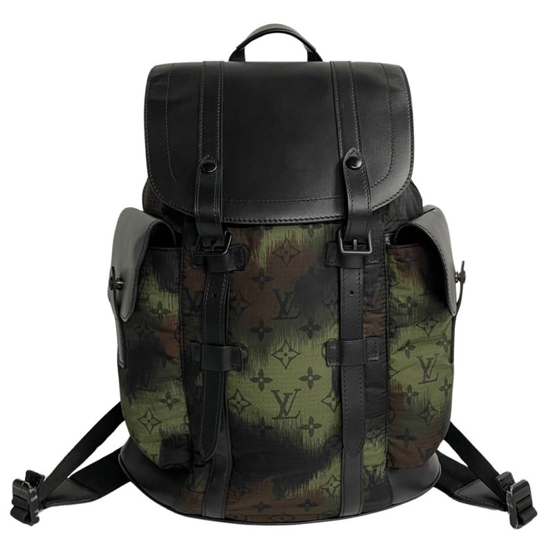 LOUIS VUITTON Christopher PM Monogram Camouflage Nylon Leather Rucksack 62030