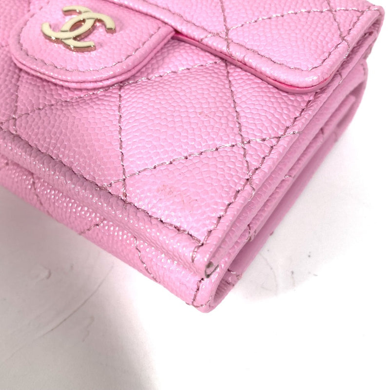 Chanel AP0230 Compact wallet Trifold wallet pink