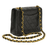 Chanel Matelasse Chain Shoulder Bag in Lambskin Black