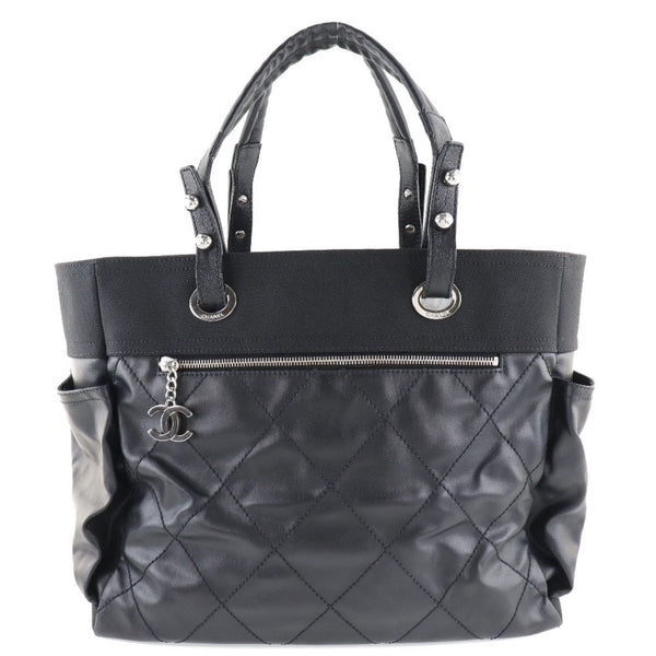 CHANEL Chanel Paris Biarritz GM A34210 PVC black ladies tote bag