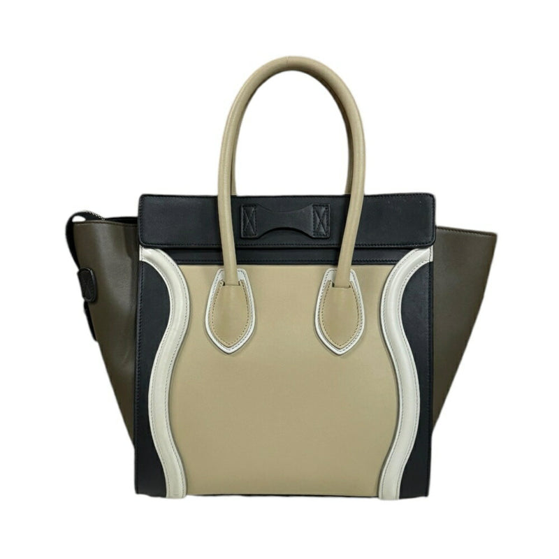 Celine Micro Shopper Luggage Handbag Leather 177393A10.02BG Beige Women's CELINE