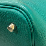 Hermes Bag Hand Bag Vervelon Green SilverHardware