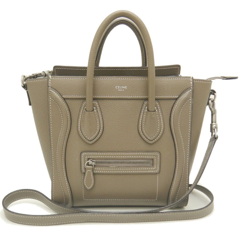 CELINE Luggage Nano Shopper 189243DRU Tote Bag Calf Suri 252173