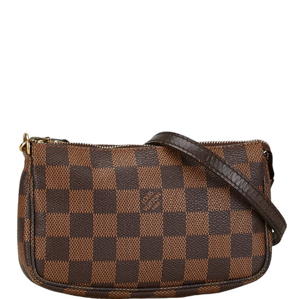 Louis Vuitton Damier Pochette Accessory Pouch Handbag N58009 Brown PVC Leather Women's LOUIS VUITTON