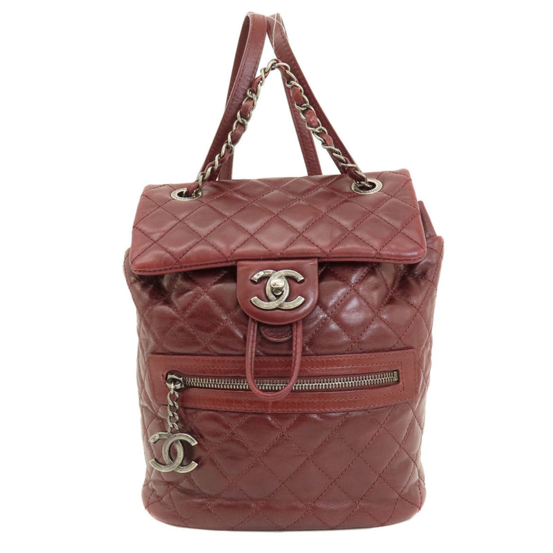 Chanel Matelasse Coco Mark Backpack/Daypack Calf Leather Women's