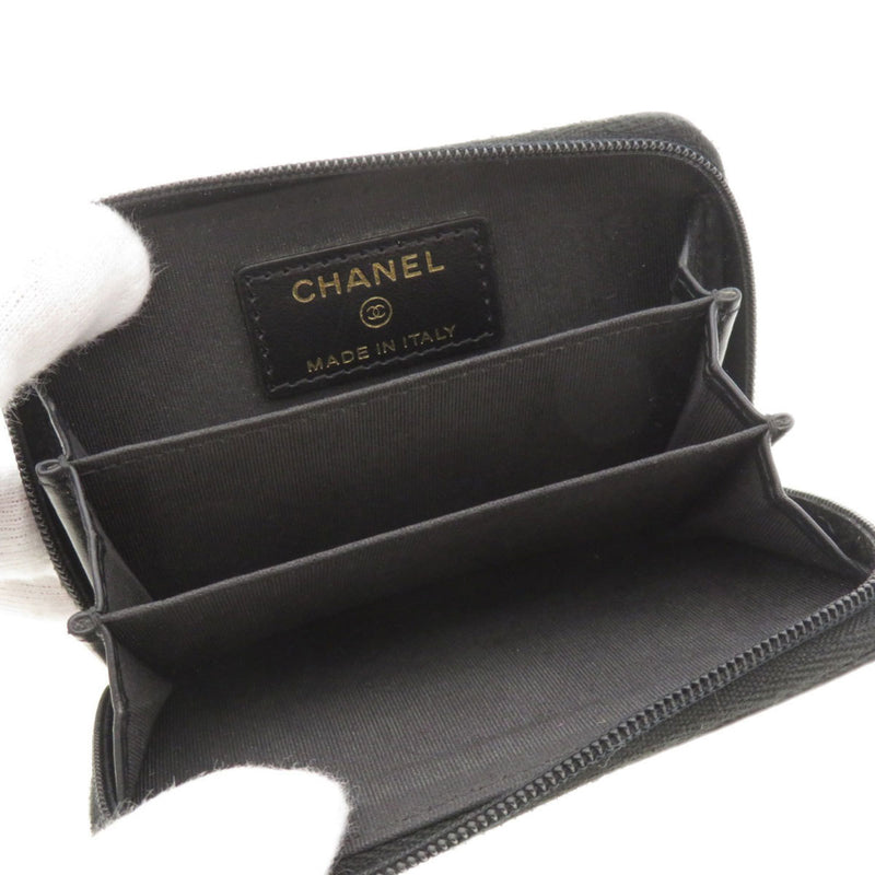 Chanel Coco Mark Wallet/Coin Case Caviar Skin for Women