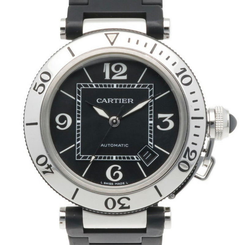 Cartier Pasha Seatimer Watch, Stainless Steel W31077U2, Hand-wound, Men's, CARTIER, Overhauled