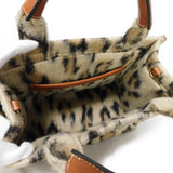 CELINE Tote Bag Small Cabas Thais Textile Calf Tan Shoulder Triomphe Leopard 199162FK1.19LE Women's Bags