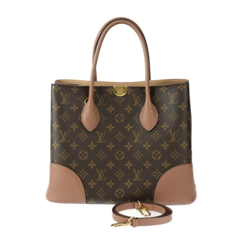 LOUIS VUITTON Louis Vuitton Flandrin Handbag M41597 Monogram Canvas Leather Brown Bois de Rose Shoulder Bag Tote