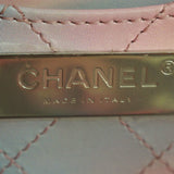 CHANEL CC Filigree Vanity Chain Shoulder Bag PVC Vinyl Pink Pochette Women's Square