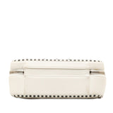 Chanel CC Filigree Chain Shoulder Bag Vanity White Black Canvas Women's CHANEL