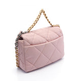 CHANEL 19 Disneuf Matelasse Shoulder Bag Leather Women's Pink AS1160