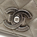 Chanel Chain Shoulder Bag Boy Women's Grey Lambskin Coco Mark