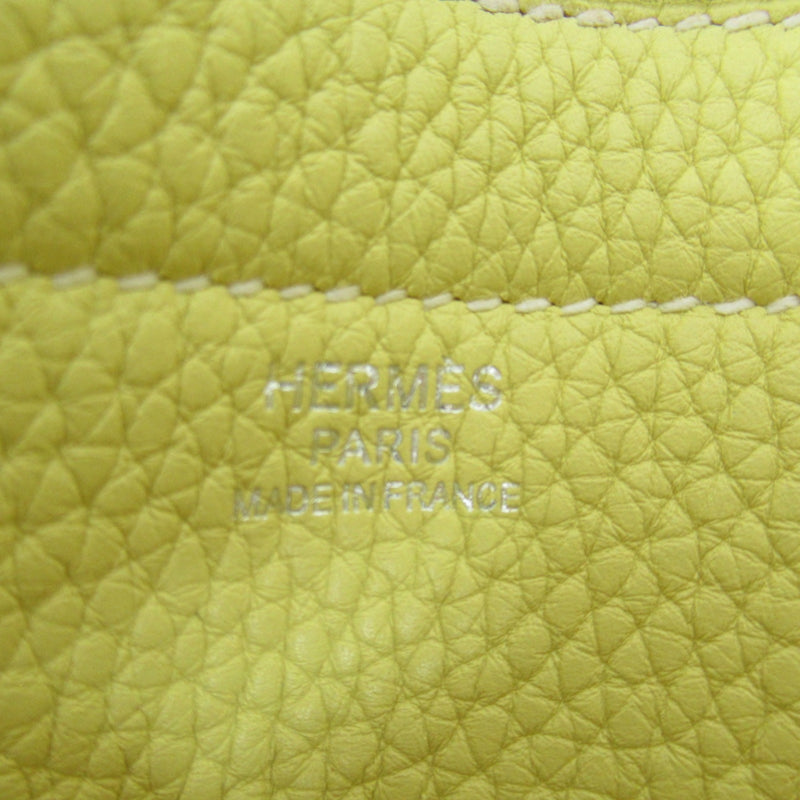 Hermes HERMES Cabas Serie 31 Jaune Poussin Shoulder Bag Leather Taurillon Clemence Women's Yellow