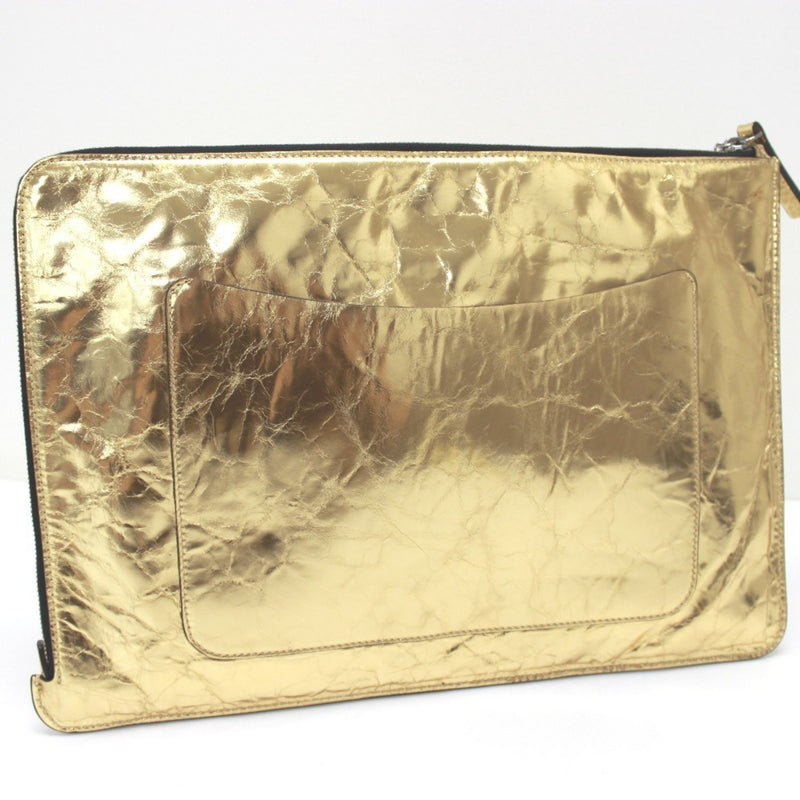 CHANEL A82164 VOTEZ COCO Second Bag Pouch Clutch Leather Women's Gold Similar