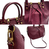 Louis Vuitton LOUIS VUITTON Handbag Shoulder Bag Monogram Empreinte Mazarine MM Bordeaux Gold Women's z1218