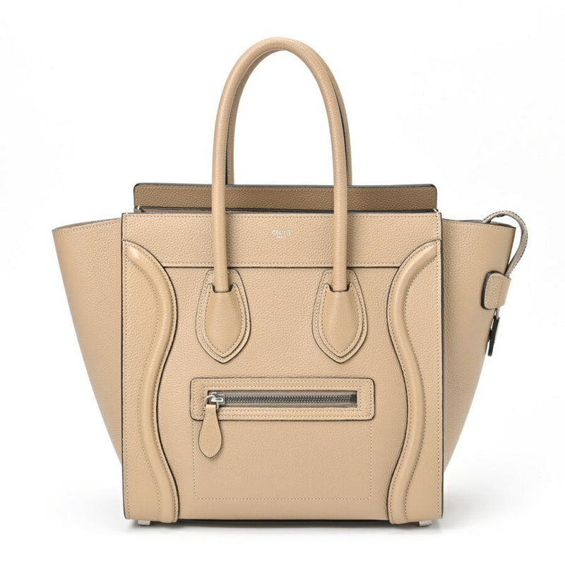 CELINE Luggage Micro 18979 Drummed Calfskin Beige S-155996