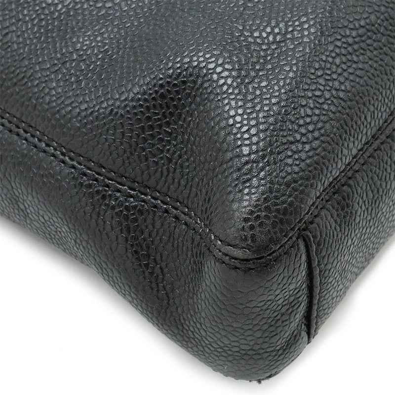 CHANEL Tote bag Shoulder Caviar skin Leather Black