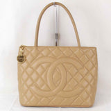 CHANEL Tote Bag Matte Caviar Skin Brown Women's