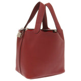 Hermes Picotin Lock PM Taurillon Clemence Rouge H U Stamp Handbag Red 0862 HERMES