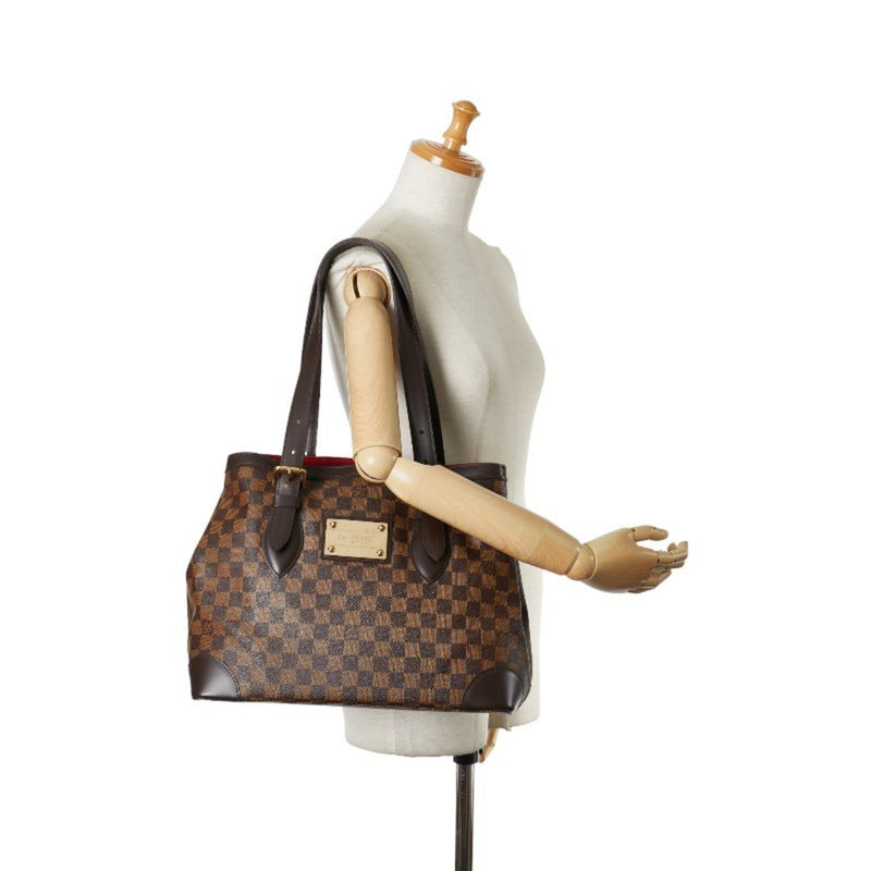 Louis Vuitton Damier Hampstead MM Handbag Shoulder Bag N51204 Brown PVC Women's LOUIS VUITTON