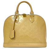 Louis Vuitton Handbag Alma PM Yellow Monogram Vernis Citrine M90101 Patent Leather FL4113 LOUIS VUITTON Enamel