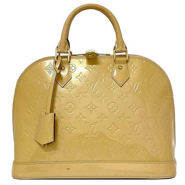 Louis Vuitton Handbag Alma PM Yellow Monogram Vernis Citrine M90101 Patent Leather FL4113 LOUIS VUITTON Enamel