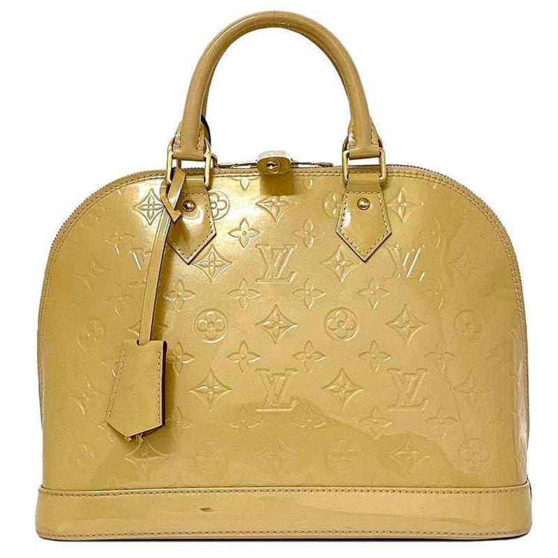 Louis Vuitton Handbag Alma PM Yellow Monogram Vernis Citrine M90101 Patent Leather FL4113 LOUIS VUITTON Enamel