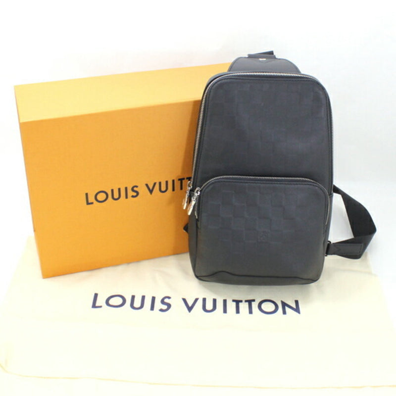 Louis Vuitton Body Bag, Avenir Sling Damier Infini Leather, Black, Men's Shoulder N41720