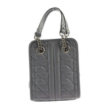 GUCCI GG Marmont Handbag 696123 Leather Gray Silver Hardware 2WAY Shoulder Bag Quilting