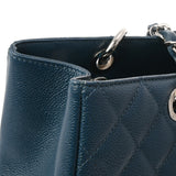 CHANEL GST Grand Tote Blue A50995 Women's Caviar Skin Bag