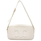 Celine Shoulder Bag Cuir Triomphe Camera Leather 199183DU3 CELINE White