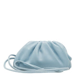 Bottega Veneta BOTTEGAVENETA The Pouch Shoulder Bag Light Blue Leather Women's