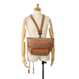 Gucci GG Canvas LA Angels Patch Body Bag Backpack 536842 Brick Red Beige Leather Women's GUCCI