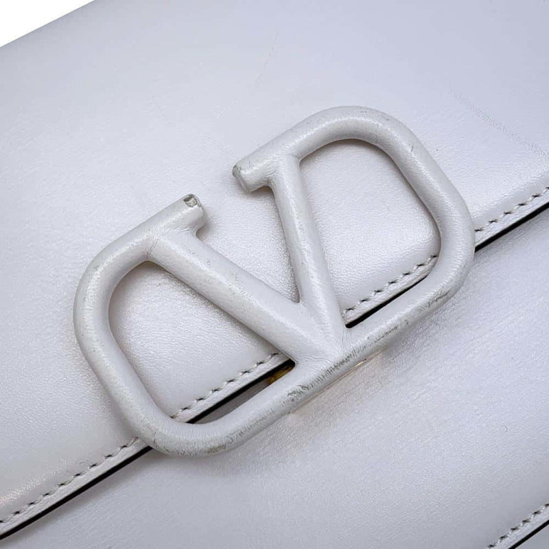 Valentino Garavani Shoulder Bag V Sling Leather VALENTINO Crossbody White