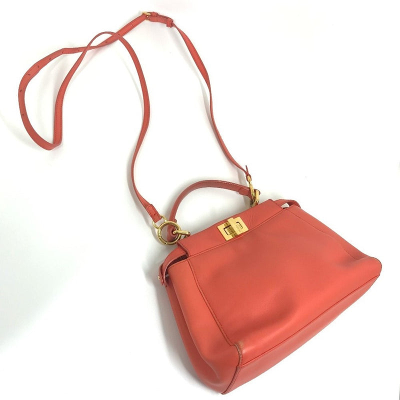 Fendi 8BN244 Shoulder Crossbody 2WAY Shoulder Bag Hand Bag Salmon Pink Based