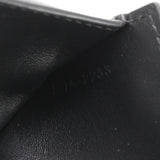 Celine Triomphe Leather Tri-fold Wallet Black Compact Women's