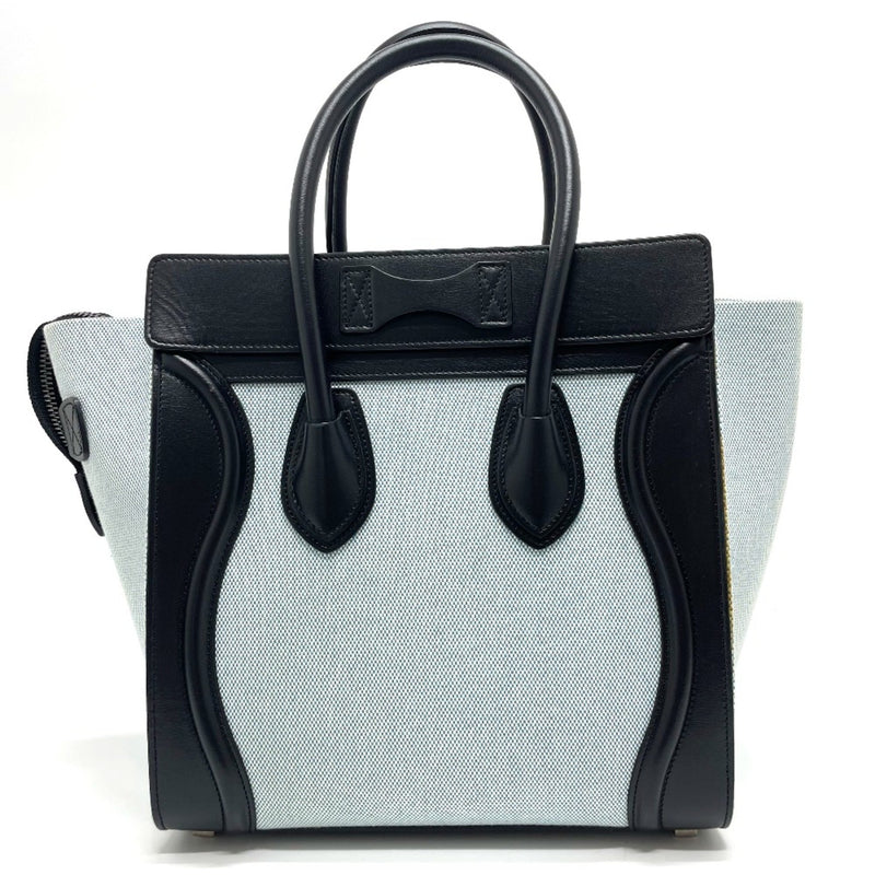 CELINE 167792 Bag Tote Bag Hand Bag Aqua Blue x Black